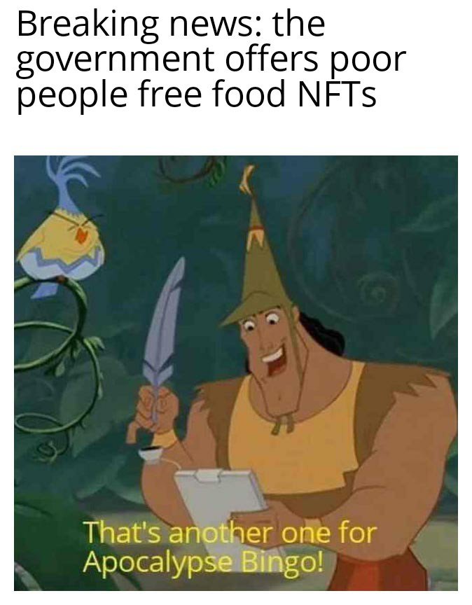 Crypto meme free food nft meme for decentral publishing