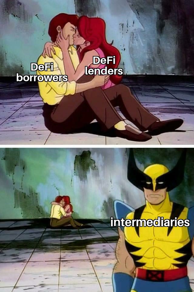 Crypto meme wolverine intermediaries meme for decentral publishing