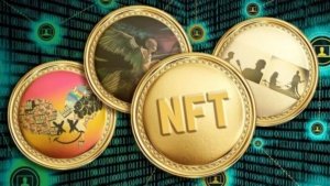 NFT industry coin graphic for decentral publishing