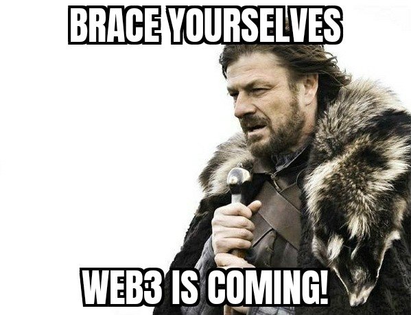Web3 meme announcement for decentral publishing