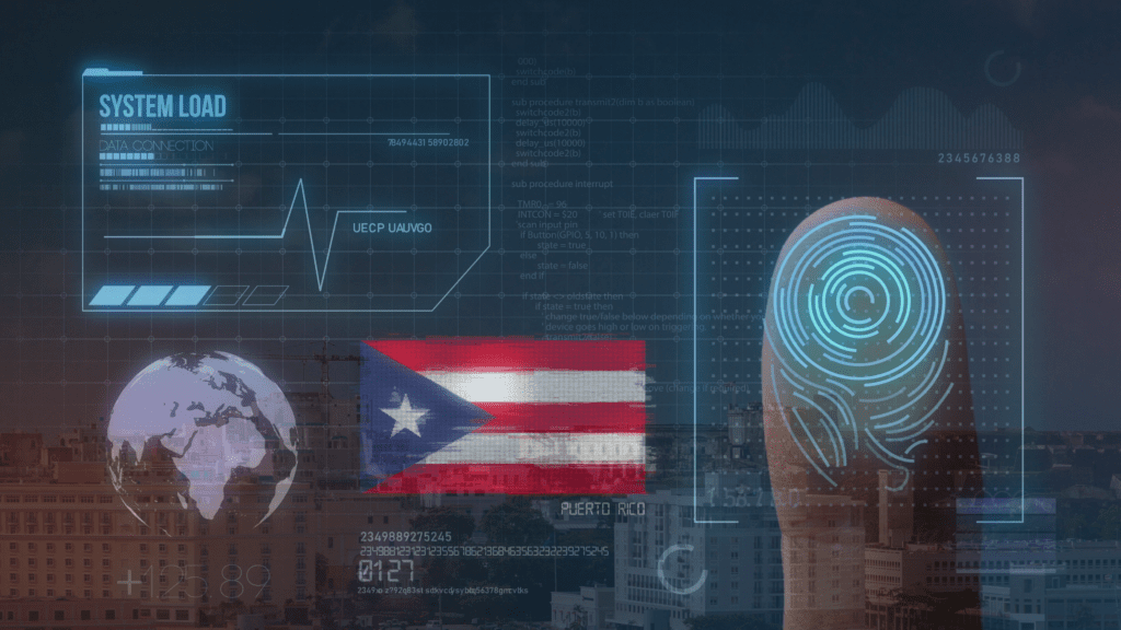 crypto city collage for puerto rico flag