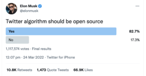 elon musk proves desco message decentralized social open source twitter