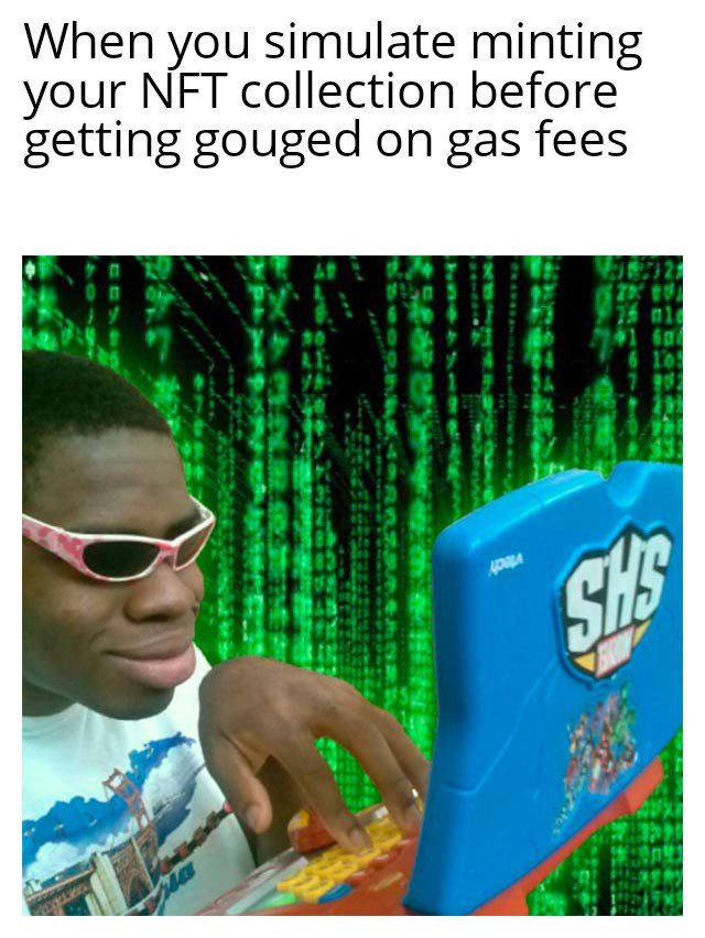 ethereum gas fees NFT trading mint meme guy