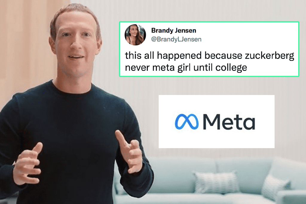 mark zuckerberg meme of zuck user saying this all happened because zuckerberg never meta girl until college for decentral publishing