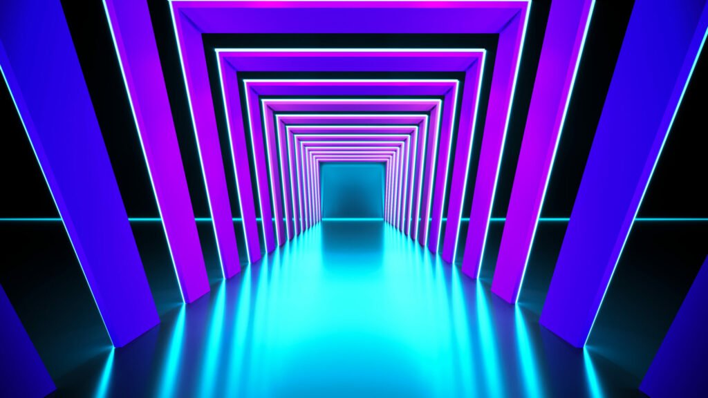 uncensored crypto episode 6 modern futuristic neon hallway neon blockchain cryptocurrency tokenization uncensored crypto decentral publishing