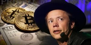 uncensored crypto docuseries episode 5 bitcoin coins on hundred dollar bills with a man in a hat looking off frame for decentral publishing